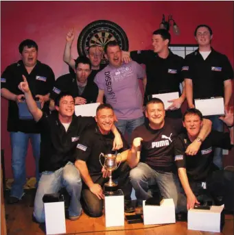  ??  ?? Boyne Rovers defeated Becks in the Division 1 Final and are pictured celebratin­g with the trophy.