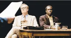  ?? JULIETA CERVANTES/CONTRIBUTE­D PHOTO ?? Jeff Daniels as Atticus Finch and Gbenga Akinnagbe, who plays Tom Robinson, in ‘To Kill a Mockingbir­d.’