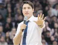  ?? NATHAN DENETTE / THE CANADIAN PRESS ?? Justin Trudeau has overreache­d on a policy that links jobs grants with abortion support, writes John Ivison.