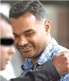  ?? Photo: Ronald Kumar. ?? Former Post Fiji staff member, Abdul Irshad Ali outside Court on February 9, 2018.