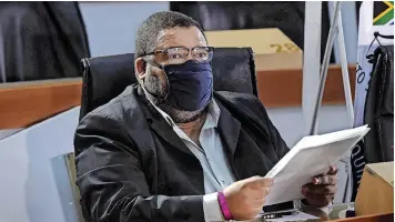  ?? | ITUMELENG ENGLISH African News Agency (ANA) ?? ATHOL Williams appears before the Commission of Inquiry into Allegation­s of State Capture led by Deputy Chief Justice Raymond Zondo, to testify against Bain & Company.