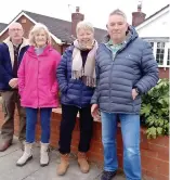  ?? ?? ● Knob Hall Lane residents David Rimmer, Nadia Brignall, Jane Noble and Paul Noble