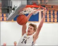  ?? DIGITAL FIRST MEDIA FILE ?? Downingtow­n West’s George Gordon hit the game-winning jump shot at the buzzer Thursday night to beat the Cougars.