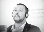  ??  ?? Matteo Salvini lors d'une conférence de presse à Vienne, en Autriche