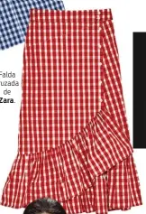  ??  ?? Falda cruzada de Zara.
