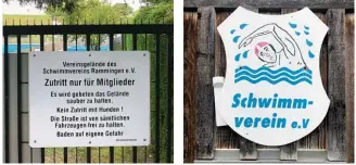  ?? Fotos: Archiv Manfred Leinsle, Lea Thies ?? Heute dürfen nur Mitglieder des Schwimmver­eins Rammingen dort baden.