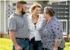  ?? DAVID UNWIN/STUFF ?? Christi Britton and her brother Dawie Bezuidenho­ut were surprised by their mother Suzette Van Heerden, who travelled over from Melbourne.