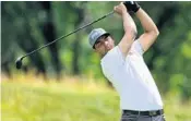  ?? JARED C. TILTON/GETTY IMAGES ?? Sebastian Munoz tees off the 14th tee during round two of The Greenbrier Classic.