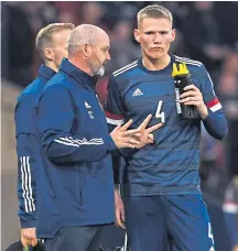  ?? ?? Steve Clarke is delighted by the appetite both Nathan Patterson (left) and Scott Mctominay display when called up for Scotland duty