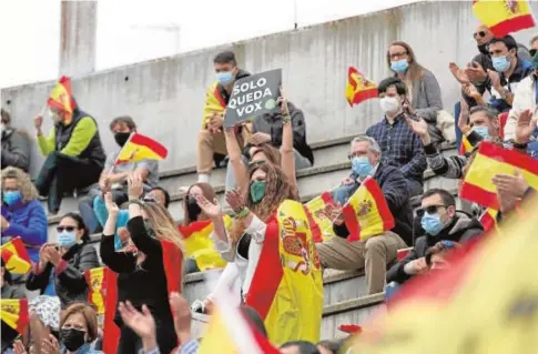  ?? EP ?? Acto electoral de Vox el pasado fin de semana en San Sebastián de los Reyes