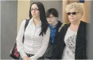  ?? PETER MCCABE/Postmedia News files ?? Emma Czornobaj, left, was found guilty Friday of negligence
causing the deaths of two people on a motorcycle.