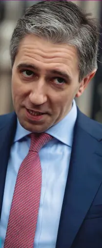  ?? ?? Eager: Simon Harris heading to Cabinet yesterday