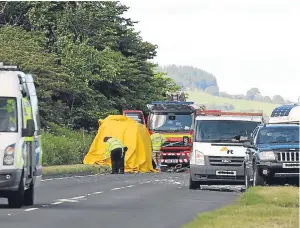  ?? Picture: David Wardle. ?? Emergency services at the scene of the fatal incident.