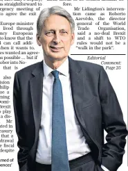  ??  ?? Philip Hammond warned of ‘large fiscal consequenc­es’