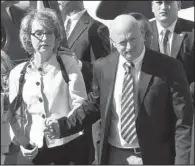  ?? AP/ROSS D. FRANKLIN ?? Gabrielle Giffords and her husband, Mark Kelly, leave court Nov. 8 in Tucson after the sentencing of Jared Loughner in the Jan. 8, 2011, shooting that killed six people and injured 13, including Giffords. Now, Giffords and Kelly are starting a...