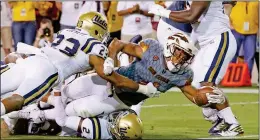  ?? ASSOCIATED PRESS ?? IN THIS OCT. 8, 2016, FILE PHOTO, Arizona State’s Demario Richard (right) scores a touchdown as UCLA’s Will Lockett (23) arrives late for a tackle during the second half in Tempe.