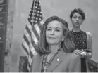  ??  ?? Jennifer Brown (Diane Lane) rises to the presidency as one of the surviving politician­s.