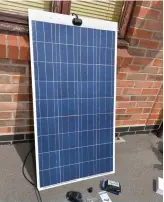  ?? ?? After you’ve added a second battery (which works at night!) it’s well worth fitting a solar panel – go for the biggest array that you can fit on your roof