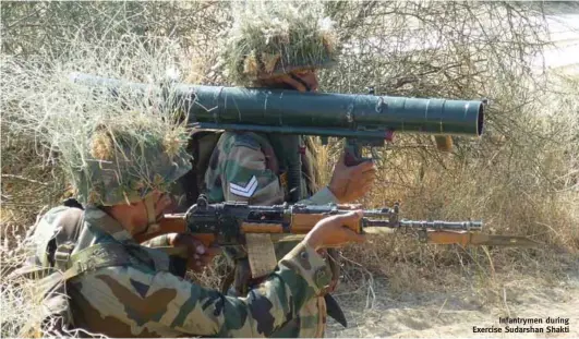  ?? PHOTOGRAPH: SPSC ?? Infantryme­n during Exercise Sudarshan Shakti