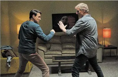  ?? STEVE DIETL NETFLIX ?? Ralph Macchio and William Zabka reprise their “Karate Kid” (1984) roles Daniel LaRusso and Johnny Lawrence in “Cobra Kai.” All three seasons of the series are on Netflix