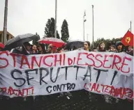  ?? Ansa ?? Protesta Studenti contro l’alternanza scuola-lavoro