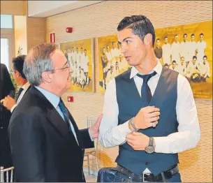  ?? FOTO: MD ?? Florentino y Ronaldo Al presidente no le hace gracia la denuncia por fraude fiscal