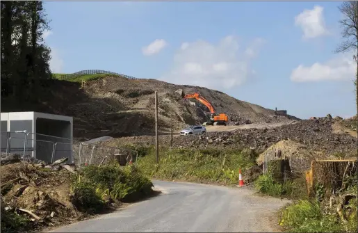  ??  ?? The N25 bypass under constructi­on at Strokestow­n last week.