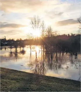  ?? ?? Sunrise A flooded River Teith,by Davie Macdonald