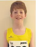  ??  ?? Happy U13 Magnus Bryce ran 27.78 to break a 15 year old club record at 200m