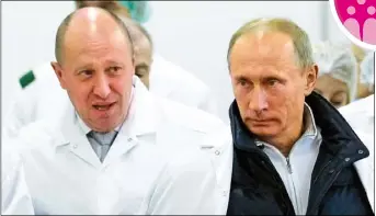  ??  ?? 普里格欽（左）是俄羅斯總統普亭（右）好友，被稱作「普亭的主廚」。（美聯社）