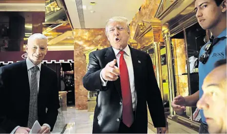  ?? Foto: Profimedia.cz ?? Donald Trump v mrakodrapu Trump Tower, symbolu svého podnikatel­ského úspěchu v New Yorku. Silvio Berlusconi, Itálie Petro Porošenko, Ukrajina