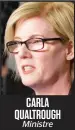  ??  ?? CARLA QUALTROUGH Ministre