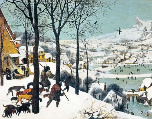  ?? GETTY ?? ‘Cazadores en la nieve (Invierno)’ (1565), de Peter Bruegel el Viejo, que se encuentra en el Museo de Historia del Arte de Viena