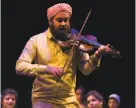  ?? Regie Lantin / EnActe Arts and Noorani Dance ?? Violinist Raaginder Singh Momi composed the score of “The Parting.”