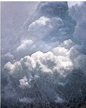  ?? FOTO: COURTESY DER KÜNSTLER UND PACE GALLERY ?? Das Werk von Trevor Paglen heißt „Cloud #865 Hough Circle Transform“(2019).
