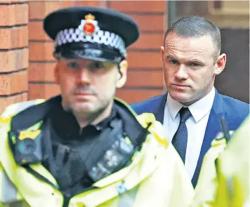  ??  ?? Wayne Rooney, the Everton striker and former England captain, received a two-year driving ban at Stockport magistrate­s’ court