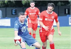  ??  ?? ON TARGET: Kyle Diskin netted for Kidsgrove Athletic in their 3-0 home win against Market Drayton on Tuesday.