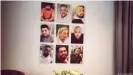  ??  ?? In der "Initiative 19.Februar" sind Fotos aller Opfer von Hanau an der Wand angebracht