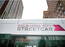  ?? [PHOTO BY SARAH PHIPPS, THE OKLAHOMAN] ?? Streetcars began service on Dec. 14.