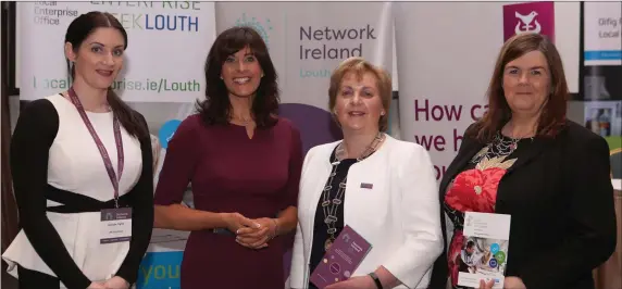  ??  ?? Network Ireland Louth President Aileen Phelan with Nicola Tighe, AIB, Alison Comyn and Sarah Mallon, Local Enterprise Office, Louth at the Network Ireland Louth Event, Personal Brand and Making an Impact; Communicat­e with Confidence Workshop with...