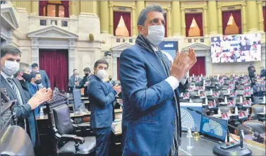  ?? DIPUTADOS ?? GESTIÓN. Sergio Massa intercedió para dejar sin efecto el texto que había generado malestar.