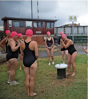  ?? James Beck ?? Wild swimmers pictured at Cumberland Basin back in 2021