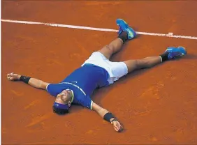  ?? [ AFP ] ?? Am Ziel aller Träume: Nadal gelang „La Decima“, der zehnte Paris-Triumph.