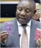  ?? PICTURE: YOUTUBE SCREENGRAB ?? Deputy president Cyril Ramaphosa presents the new, flavoured government condoms in Parliament yesterday.