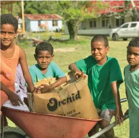  ?? Photo: Kelera Sovasiga ?? School children of Yaroi village in Matuku in the Lau group early this month.