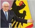  ?? Foto: dpa ?? Bundespräs­ident Steinmeier will mehr Handlungsf­ähigkeit des Staats.