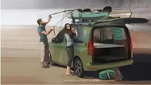  ??  ?? New VW Caddy Beach model can be used for work AND play.
