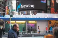  ?? Bloomberg ?? Health care and technology stocks pushed U.S. equity indexes lower as investors considered the effect of the Federal Reserve on growth in an economy already jittery over trade, political tensions and a possible government shutdown.