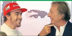  ??  ?? Alonso junto a Montezemol­o en la época del español en Ferrari.