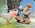 ??  ?? Super-bird to the rescue: Jemima Puddle-Duck with her puppeteer